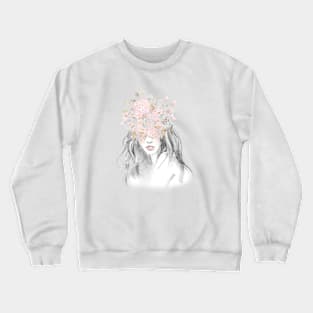 She Had Rose Gold Flowers In Her Hair Crewneck Sweatshirt